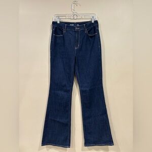 Old Navy High-Rise Flare Jeans Women’s Size 6 Blue Dark Wash Denim